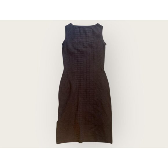 Gucci Women’s Dark Brown Textured Sleeveless Sheath Dress XS Made in Italy - Picture 7 of 9